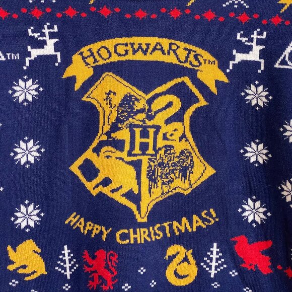 NWOT Harry Potter Hogwarts Happy Christmas Unisex Holiday Ugly Sweater Size S - Picture 4 of 9